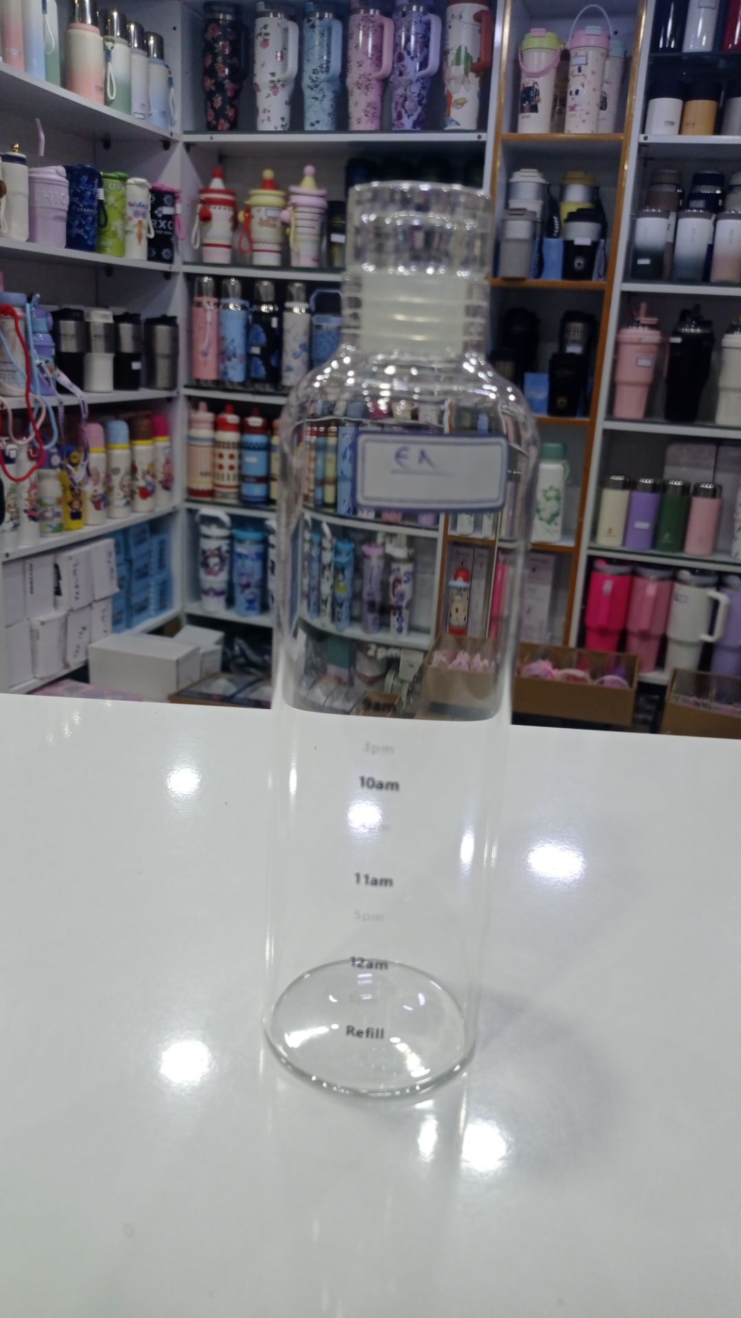 بطری آب شیشه‌ای 550 میل | بطری آب تک‌رنگ سفید مناسب استفاده روزمره و محل کار