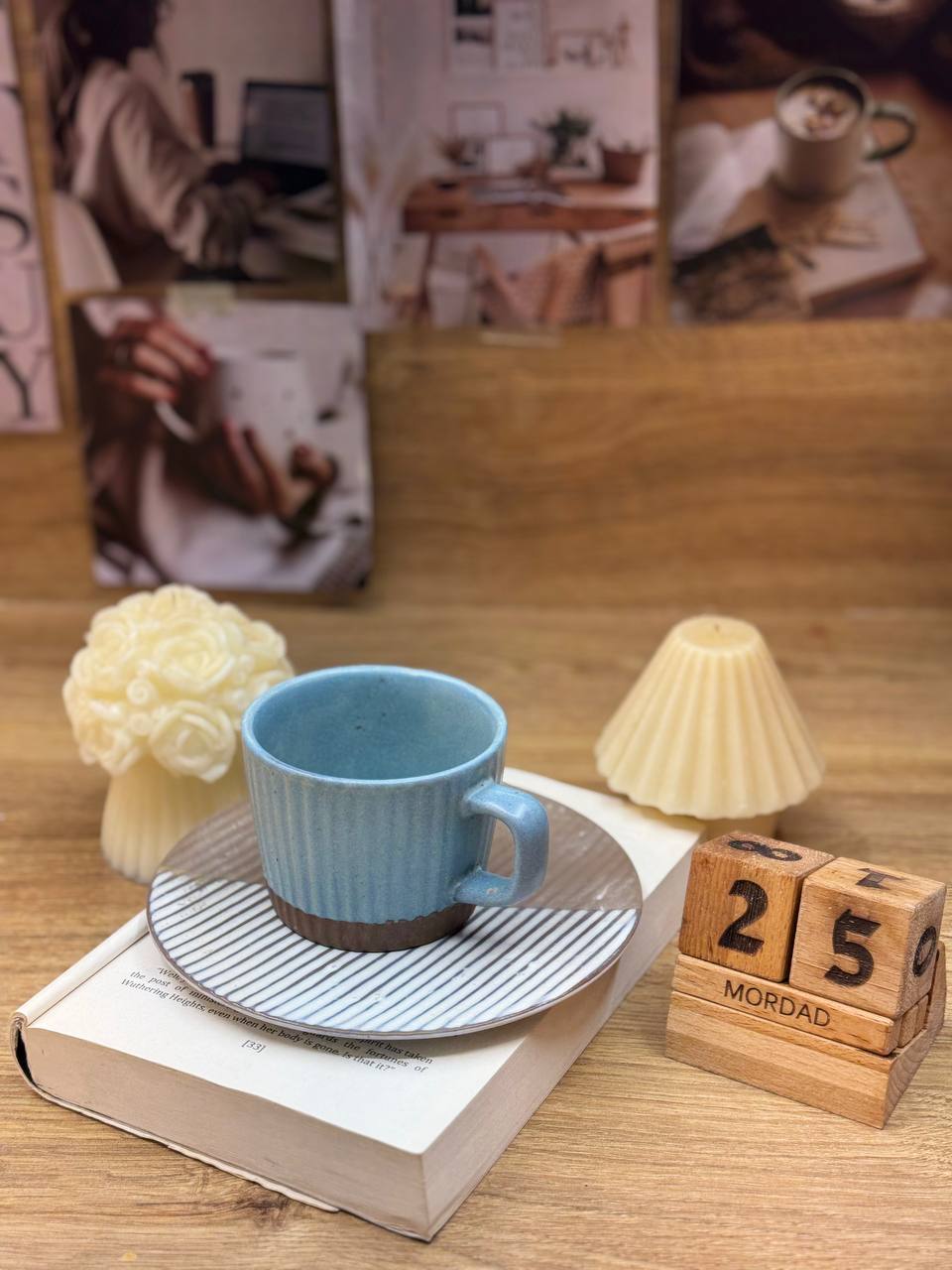 فنجان نعلبکی راه‌راه، ست فنجان و نعلبکی مناسب سرو چای و قهوه كد كالا:4429